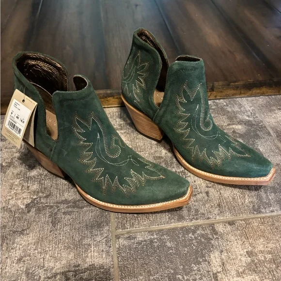 Ariat Green Western Ankle Booties - Picture 1 of 4